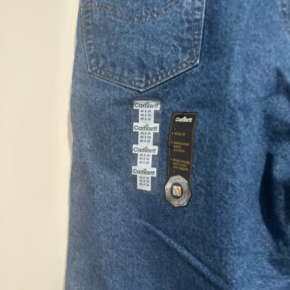 Vintage Y2K ‘02 NWT Mens Carhartt 40x30 B21 DST Relaxed Fit Flannel Lined Jeans - Picture 12 of 16
